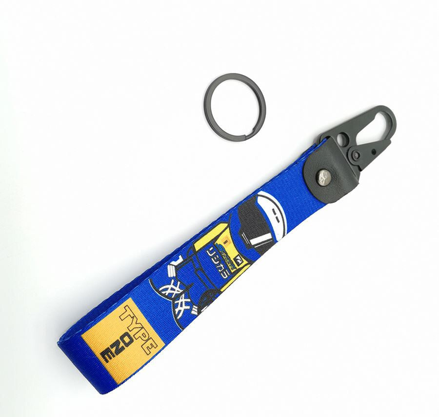 Car keychain, keyring with hanging rope, car accessories, Mugen black, suitable for Mazda - v
