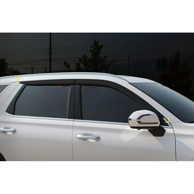 for Hyundai Palisade 2020-2024 Window Visor Vent Sun Shade Rain Guard Door Visor