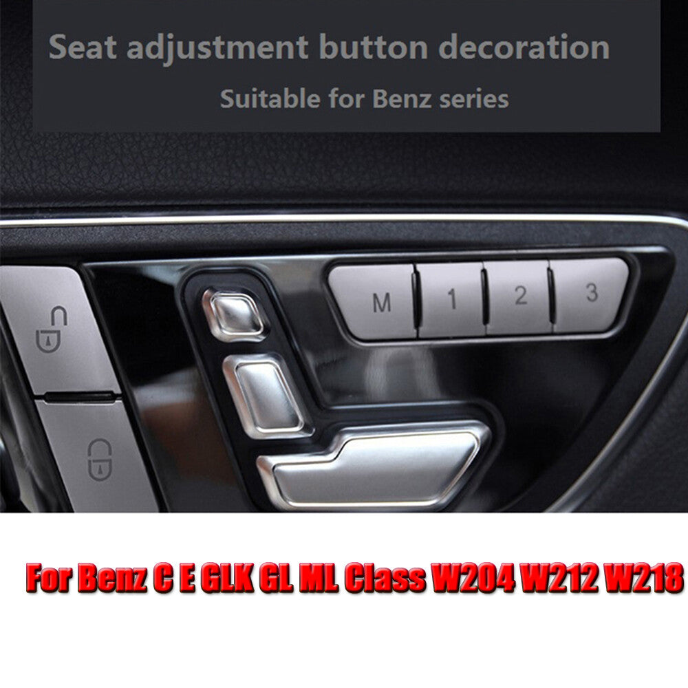 Car for Seat Adjust Button Cover Sticker for Benz A B C E Class GLA CLA GLE ML GL