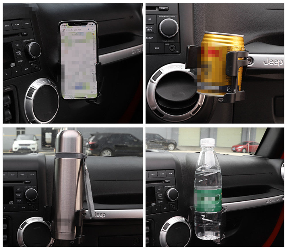 for Jeep for Wrangler JK Phone Drink Cup Holder Bolt-on Stand Bracket 2011-2018