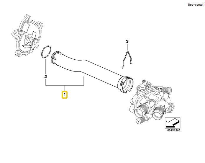 New Water Pump To Thermostat Water Pipe for Mini Cooper R55 R56 R57 R58 R59 v