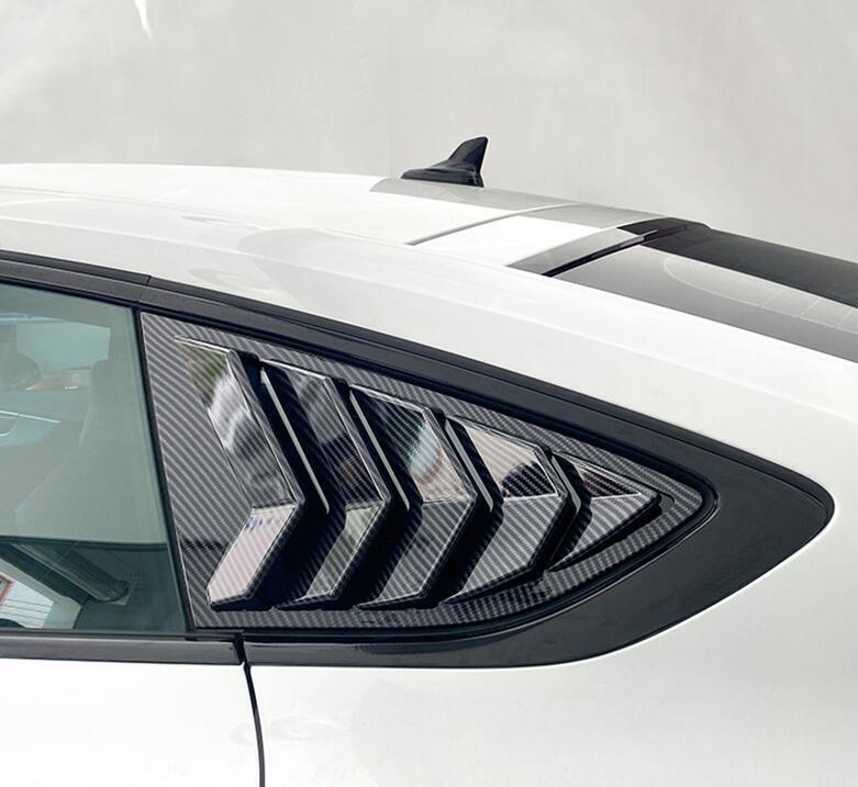 for Audi A5 S5 2017-19 Carbon Fiber Quarter Window Louver Shutter Cover Trim 2x