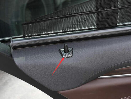 ABS for BMW 5 Series 2018-2022 Inner Door Bolt Lock Down Ring Trim Carbon Fiber
