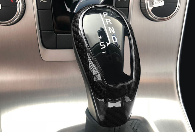 for Volvo XC60 2010-2017 Real Carbon Fiber Console Gear Shift Knob Cover Trim 1x