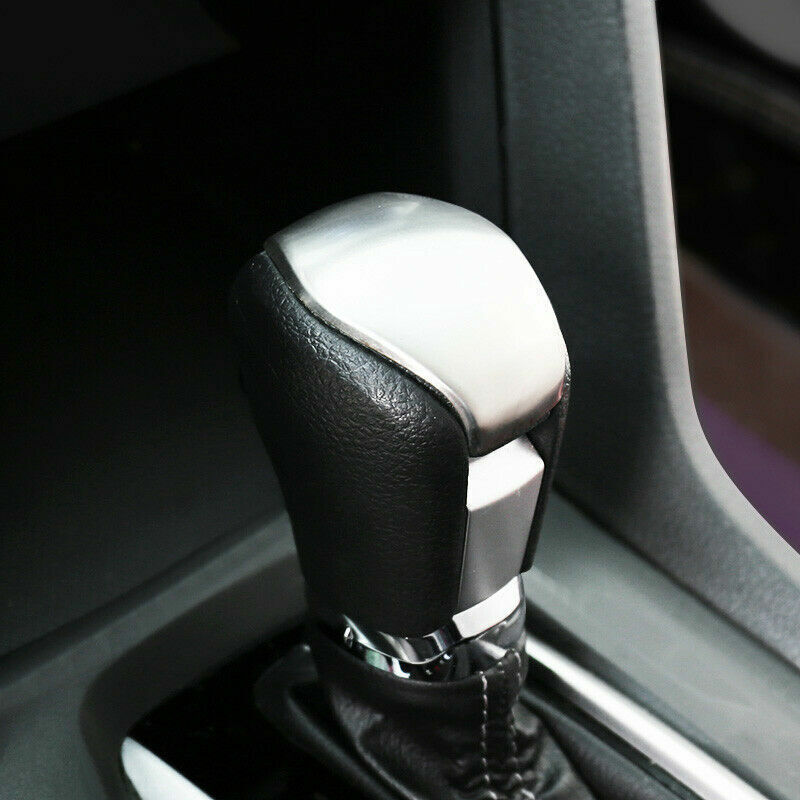 Console Gear Shift Frame Cover Trim 3X for Honda for Civic 2016-2021 Silver Titanium
