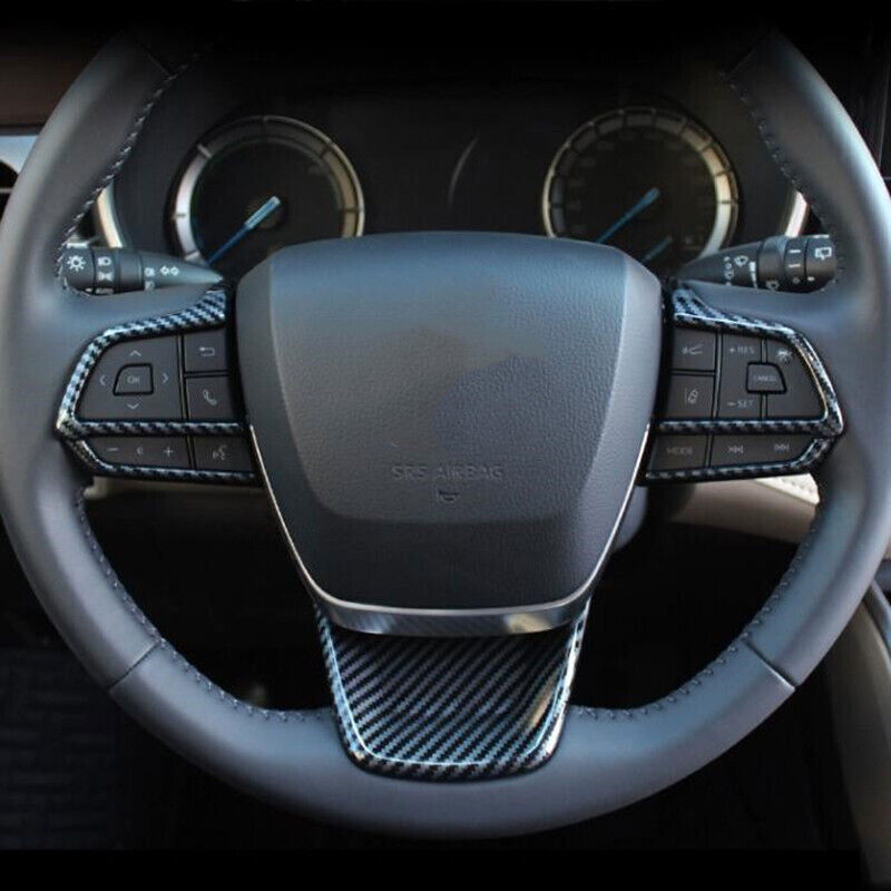 Inner Steering Wheel Trim 3PCS ABS Carbon fiber for Toyota Grand Highlander 2024