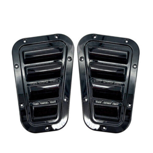for Land Rover for Defender 2004-2018 Engine Hood Air Outlet Vent Cover Black Alloy