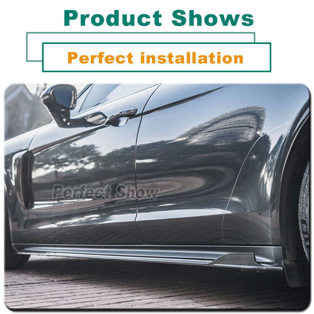 Fit for Porsche for Panamera 971 2017-19 REAL CARBON FIBRE Side Skirts Extension Lip