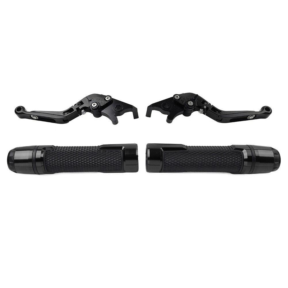 Folding Extendable Brake Clutch Lever Handlebar Grip Set for Kawasaki