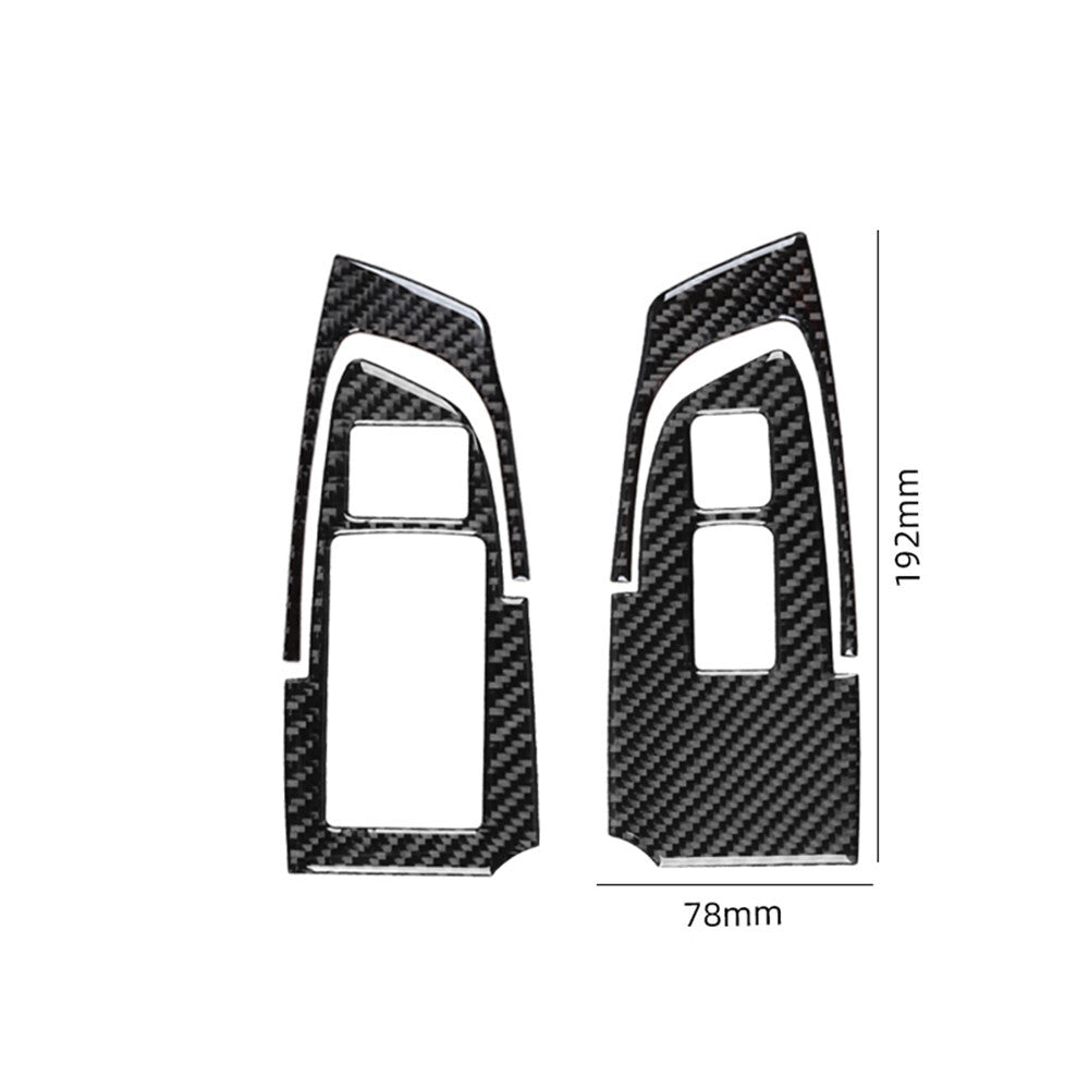 3x Red Carbon Fiber Interior Rear Door Handle Cover Trim For X1 F48 2016-18 v