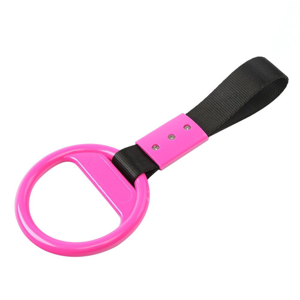 1Pcs Car Round Ring Train Bus Handle Hand Strap Drift Charm Tools Black Belt New