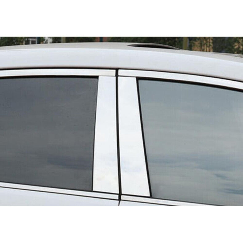 Chrome Pillar Posts for Hyundai for Elantra 17-20 6pc Set Door Trim Mirror Cover Kit