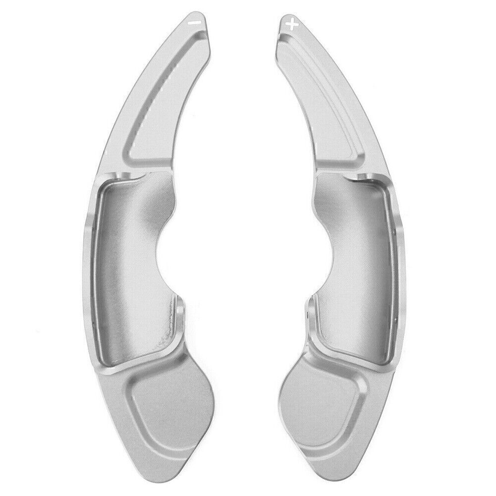 2X Car Gear Steering Wheel Paddle Shifters Extension Fit for Lexus RC NX IS Silver