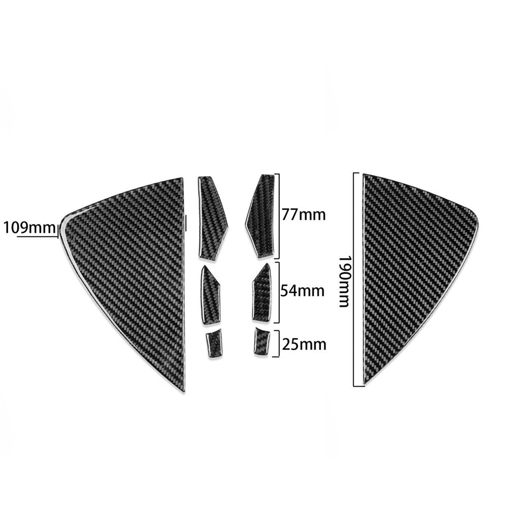 Red Carbon Fiber Both Side Dashboard Front Slot Decal For Model 3/Y 17-22 v