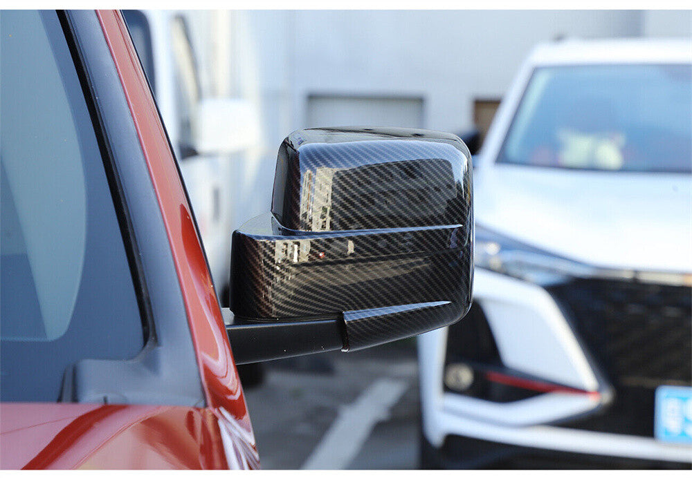 Carbon Fiber ABS Side Rearview Mirror Door Handle Trim for Jeep Patriot 2011-16