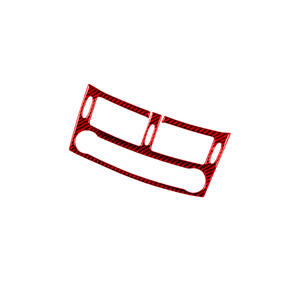 Red Carbon Fiber Center Air Vent Cover Trim for Mercedes-Benz W211 2003-2009