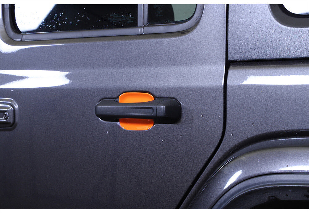 Orange ABS Tailgate Door Handle Bowl Cover for Jeep for Wrangler JL 2-Door 2018-22