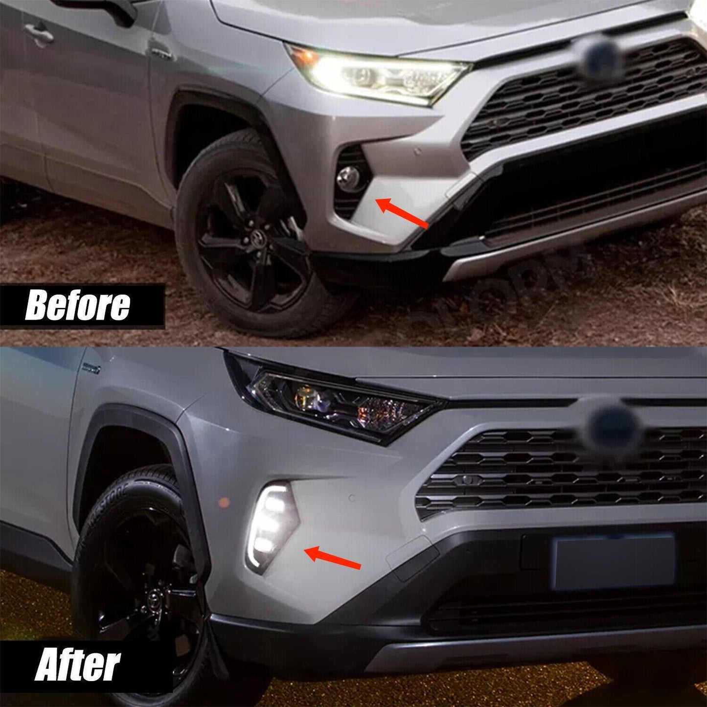 for Toyota RAV4 2019-23 LED Turn Signal Fog Lamp DRL Daytime Running Light Refit