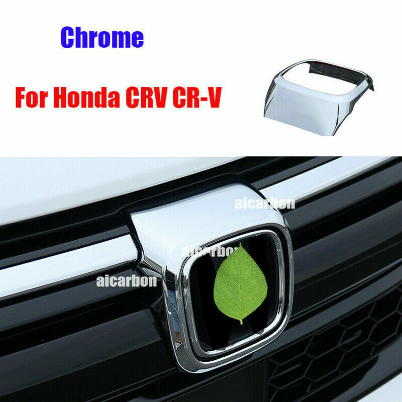 for HONDA CR-V CRV 2017-2022 Chrome Front Grille Logo Decor Frame Cover Trim ABS