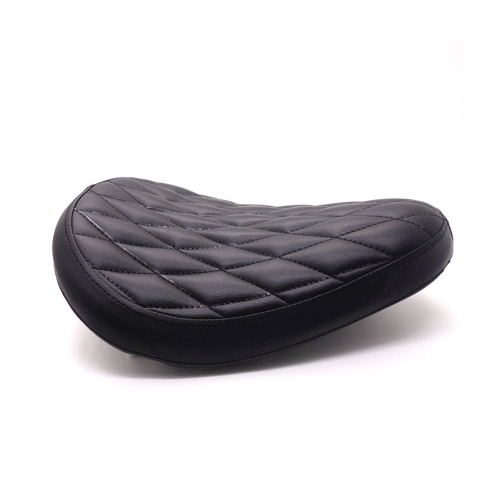 Black Diamond PU Leather Solo for Seat Spring Bracket for Harley Chopper Bobber