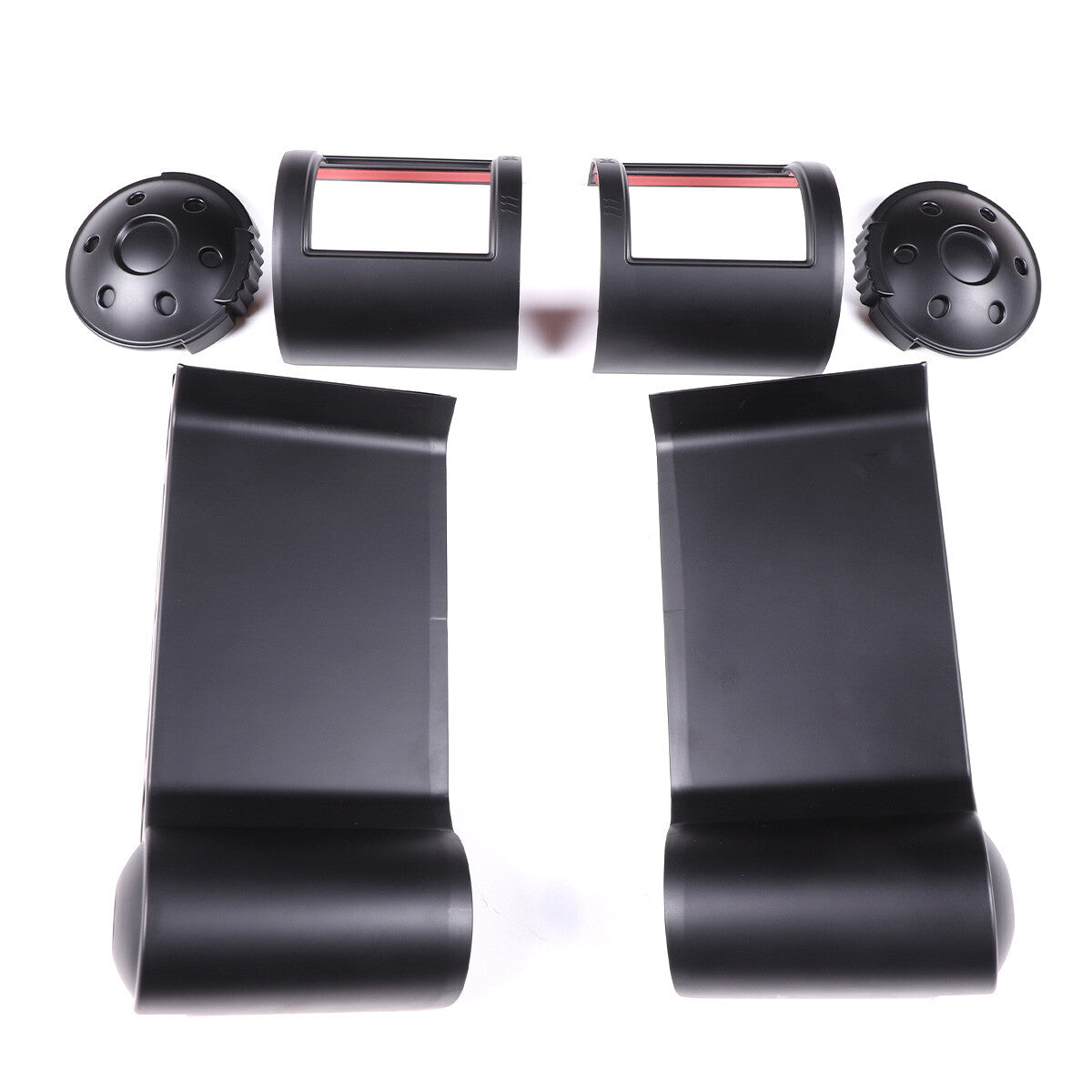 2x Carbon Fiber Quarter Window Louver Shutter for Lancer EVO 2009-16- v