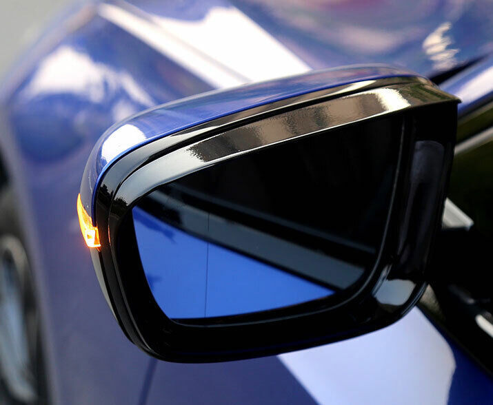 for BMW 3-Series G20 2019-2023 Black Rear View Mirror Rain Eyebrow Frame Trim 2P