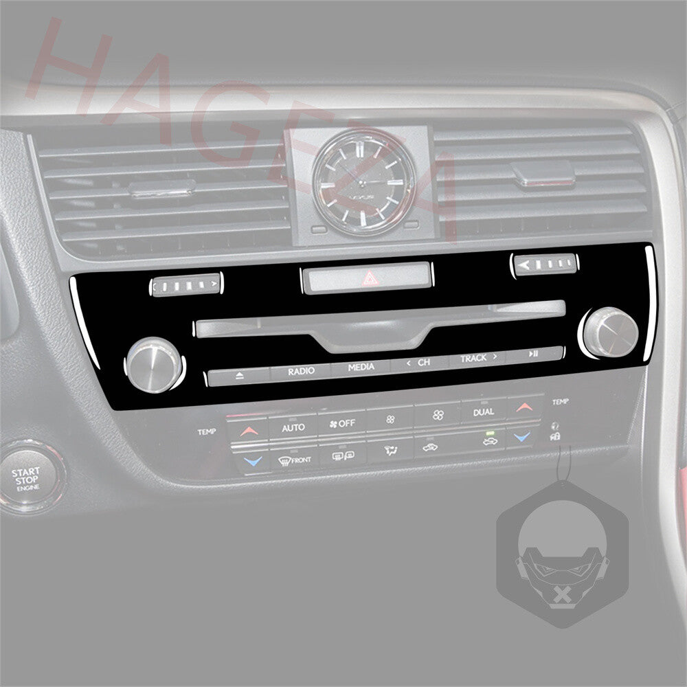 Gloss Black Center Console CD Panel Trim for Lexus RX300 270 200T 450H 2016-2019