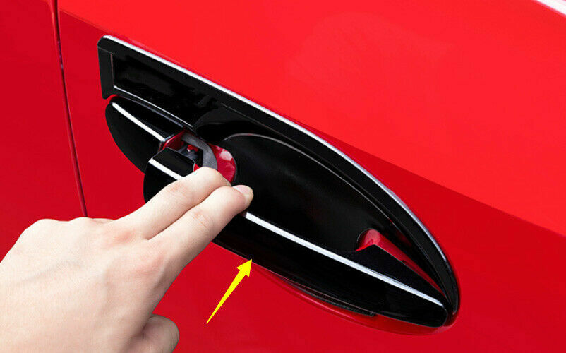 for Mazda 6 Atenza 2014-2016 Gloss Black Exterior Outside Door Handle Cover Trim