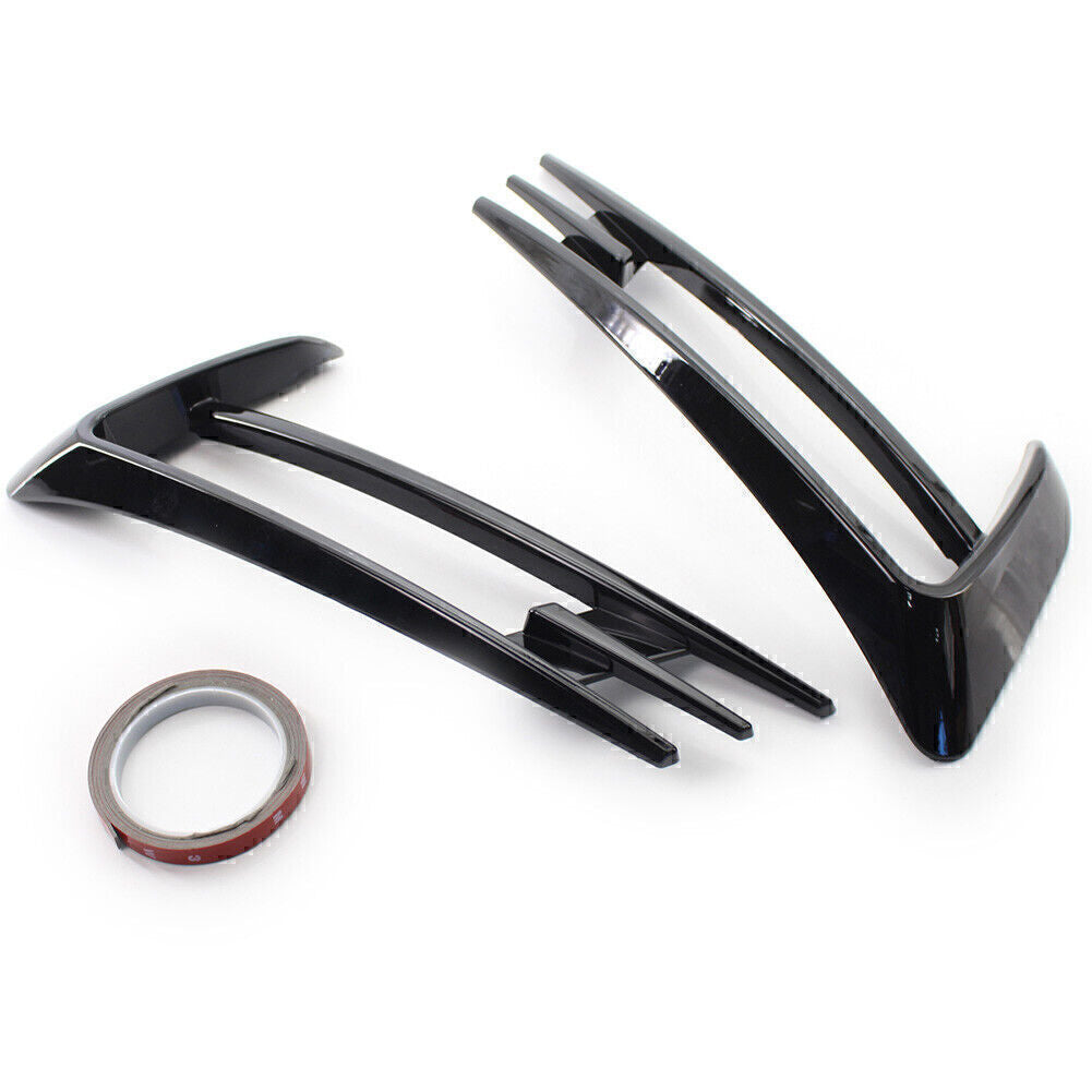 Gloss Black Fog Light Lamp Cover Bumper Grille Trim Fit for VW for Golf 7 MK7 2014-2017