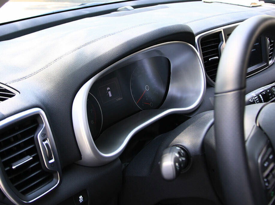 Inner Dashboard Panel Frame Cover Trim Fit for Kia Sportage 2017-20 Matte Silver