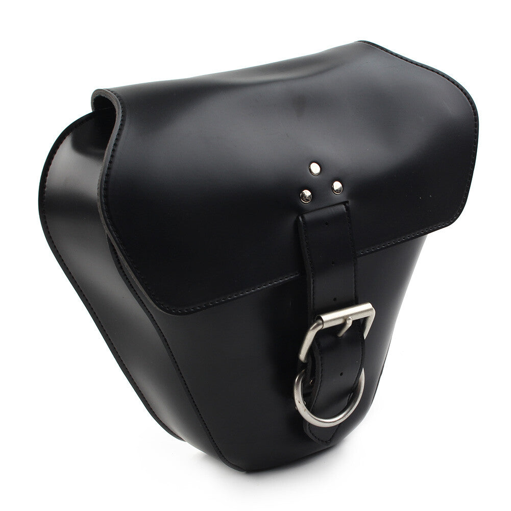 Black PU Leather Side Bag for Street Twin T100 Scrambler 1200 XC XE Street Cup Q