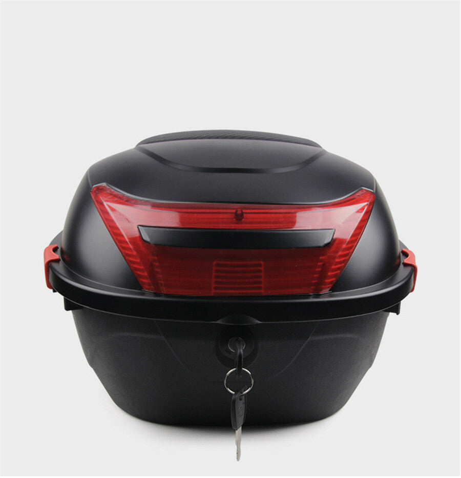 Matte Black Motorcycle Scooter Rear Box Tail Luggage Storage Case with Lock Kit Q