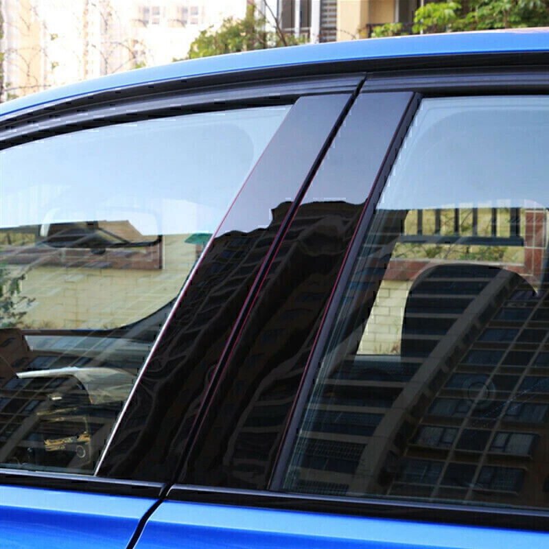 for BMW 3 Series E90 05-2012 Piano Black Pillar Posts Door Window Molding Strip