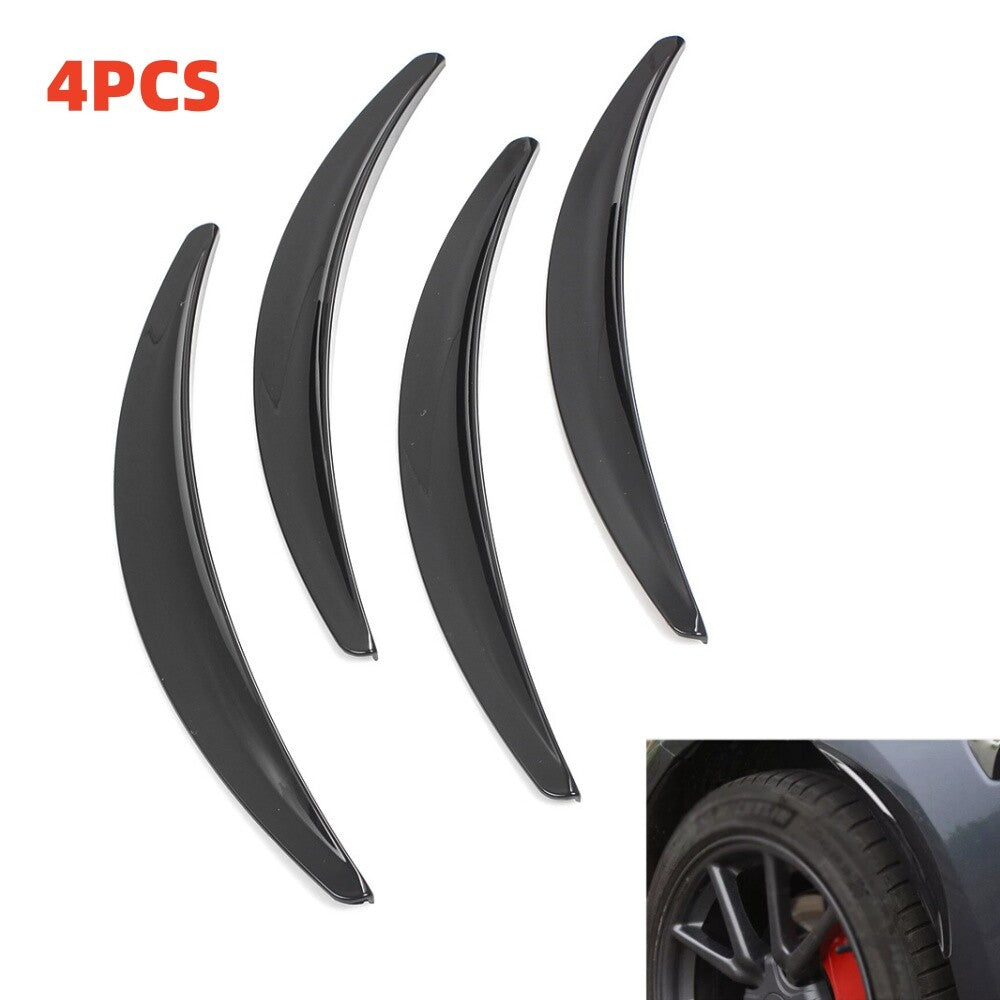 4Pcs Auto Wheel Eyebrow Arch Trim Lips Fender Flares Protector Strip Accessories