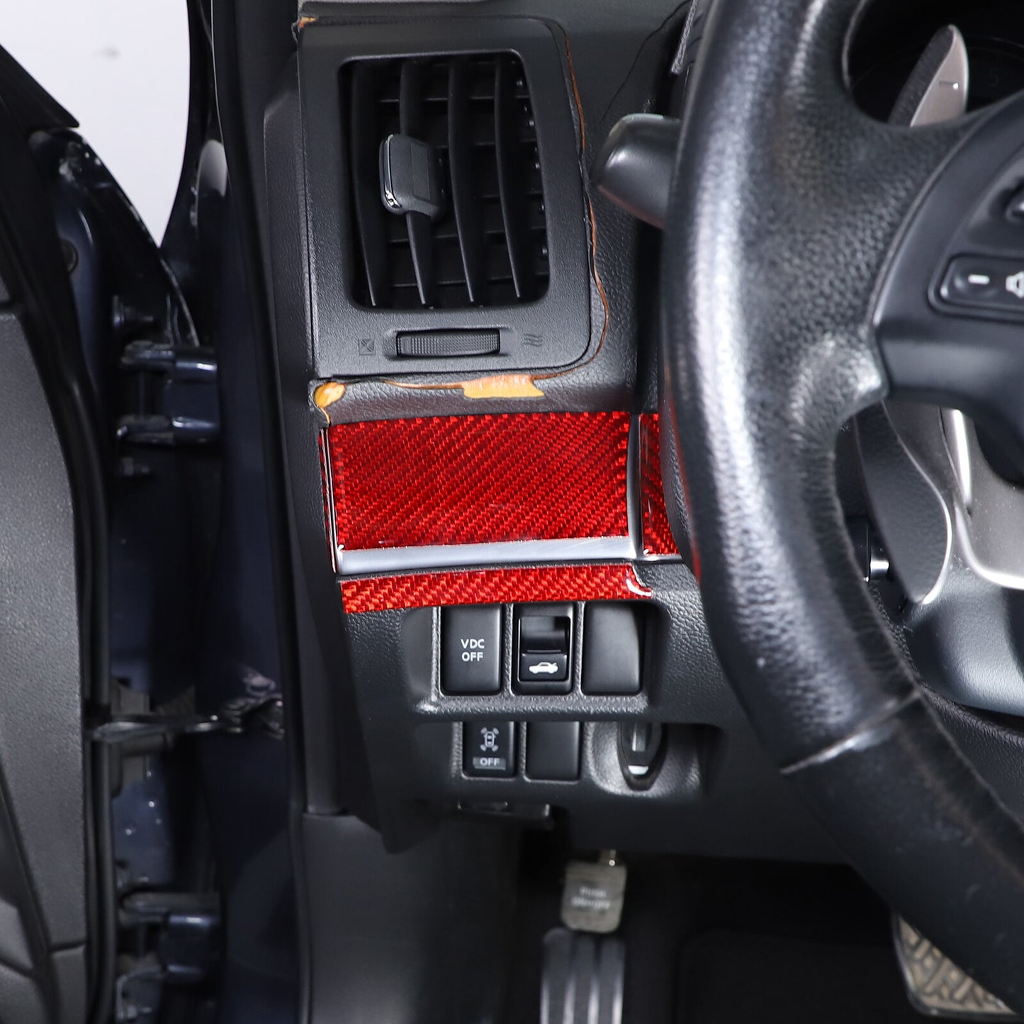 Matte Carbon Fiber Steering Wheel Paddle Shift Trim Cover for Model 3 / Y- v