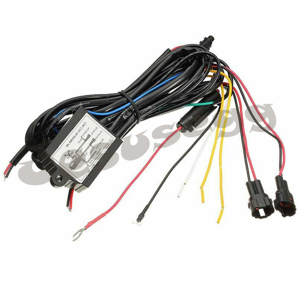 Universal LED Daytime Running Light DRL Relay Harness Automatic On/Off Switch Q