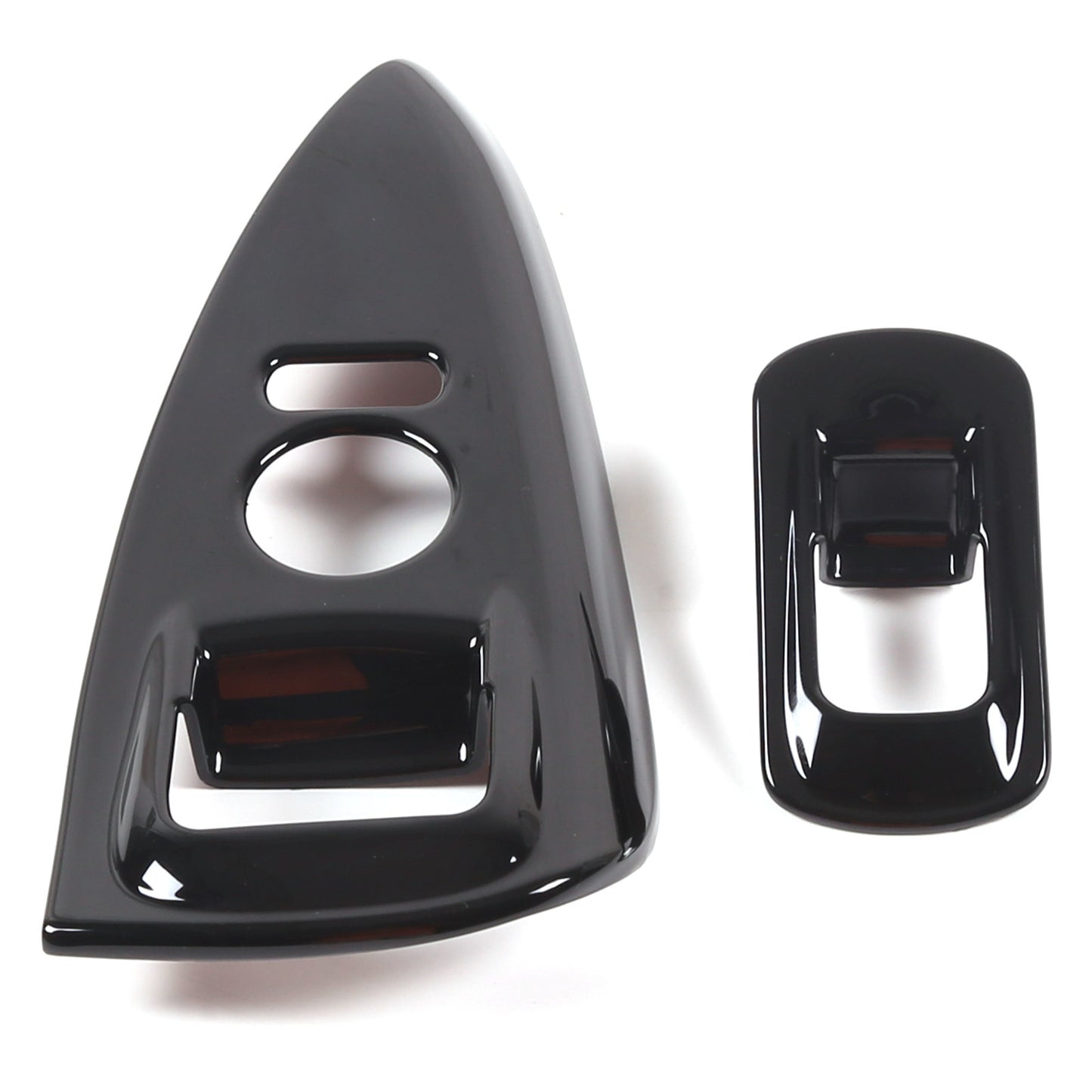 ABS Carbon Fiber Center Console Cup Holder Trim Frame for Ranger 2015 - 2021- v