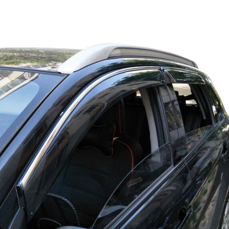 Window Visors Sun Rain Guard Deflector W/Chrome Trim for Mitsubishi ASX 2011-19