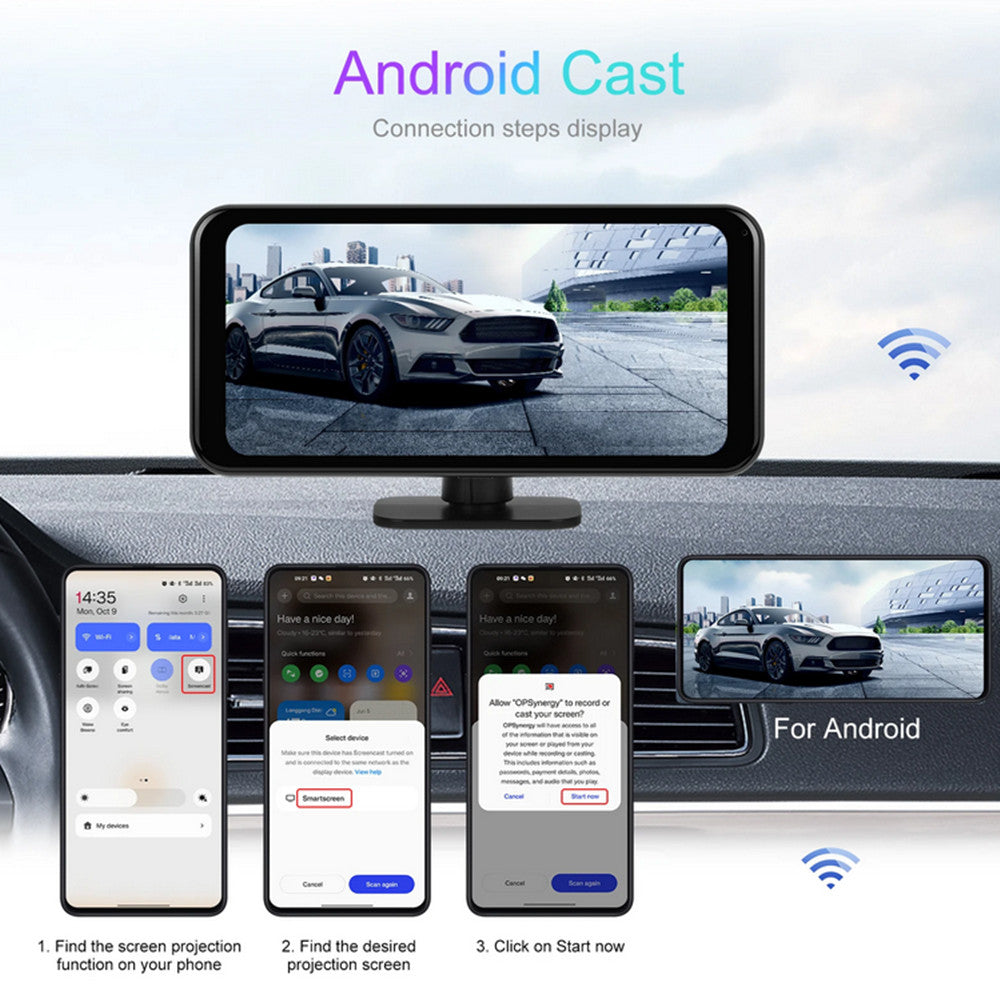 Car Dash Cam Front Camera For Apple Carplay Touch Screen Monitor Night Vision