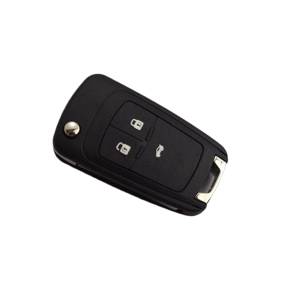 3 BTNs Flip Remote Key Shell Fob Case W/ Uncut Blade Replacement for Cruze Q