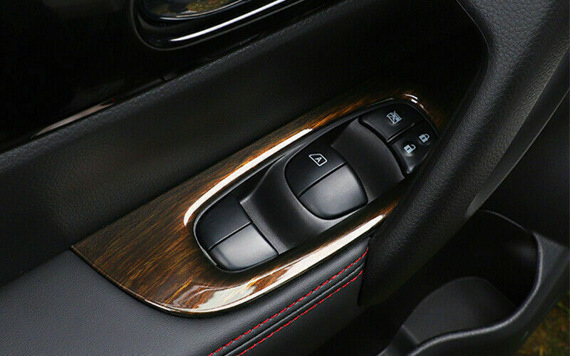 for Nissan Rogue Sport 2017-2021 Wood Grain Glass Window Lift Switch Cover Trim