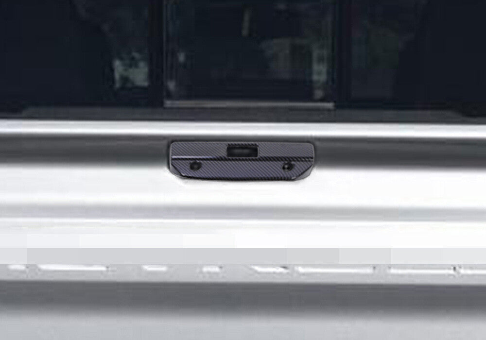 for Chevrolet Silverado 2019-23 Rear Door Tailgate Handle Cover ABS Carbon Fiber