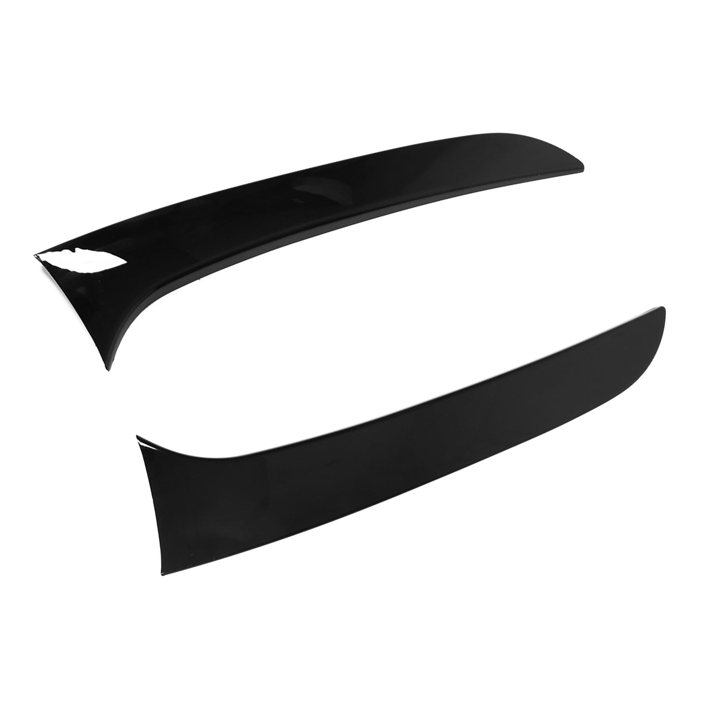 New 2pcs Rear Window Side Spoiler Wing Gloss Black ABS Antiaging Part For 1