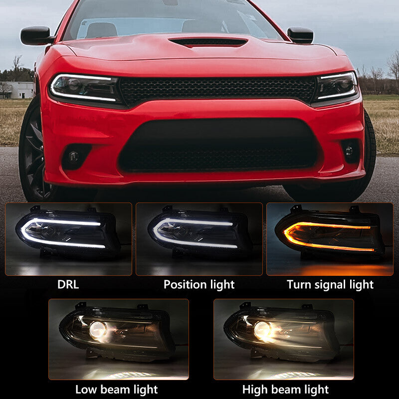 For 2022-2023 for Dodge Charger Halogen Projector Headlight Headlamp Passenger Right