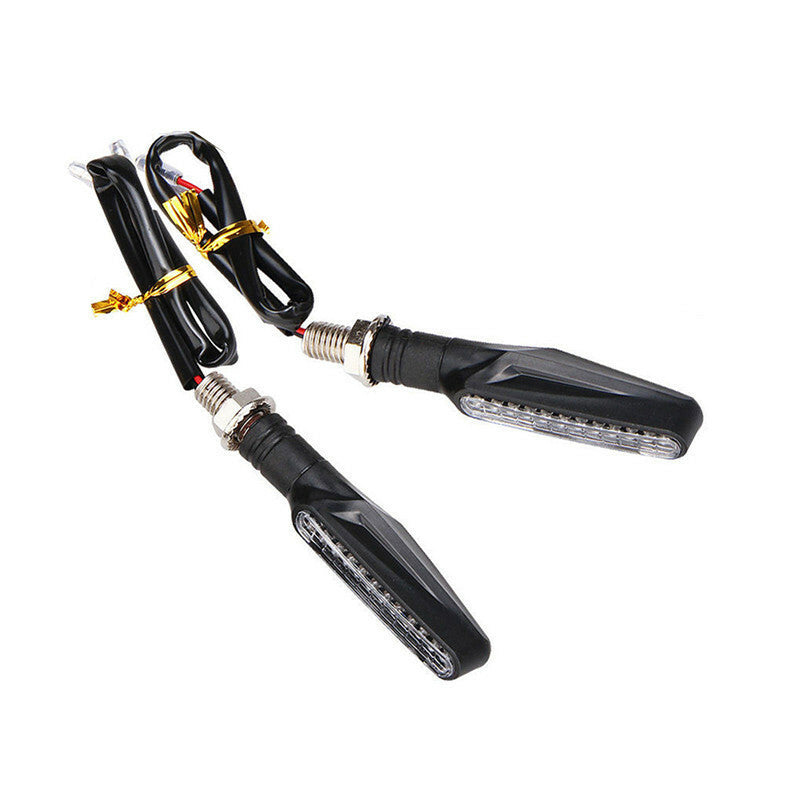 2PC LED Motorcycle Turn Signal Light Waterproof Amber Flasher Blinker Rear Lamp