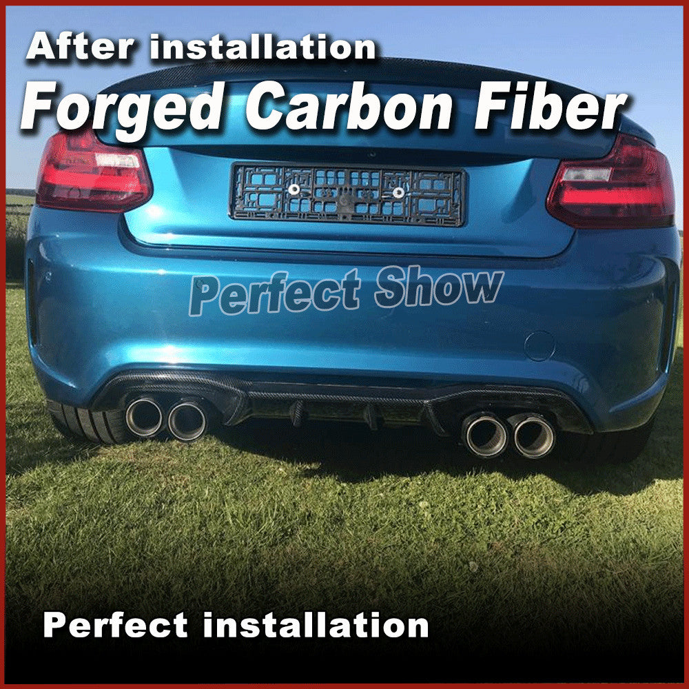for BMW 2 Series F87 M2 M2C Coupe 2016-20 Forged Carbon Rear Bumper Diffuser Lip