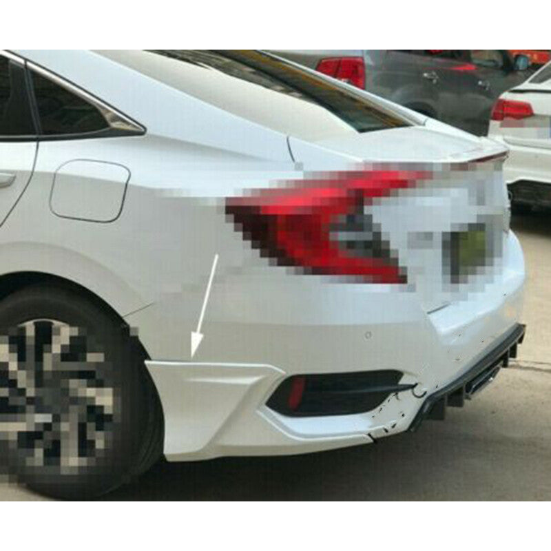 for Honda for Civic Sedan 2016-2021 White Rear Bumper Splitter Lip spoiler Protector