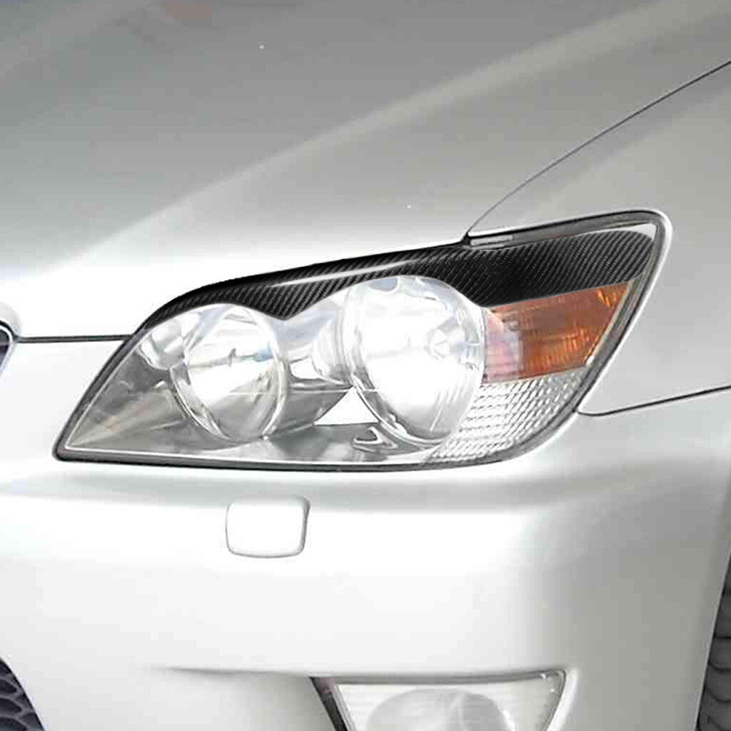 Carbon Fiber Headlight Eyebrow Cover for Lexus IS300 IS200 RS200 ALTezza 1998-05