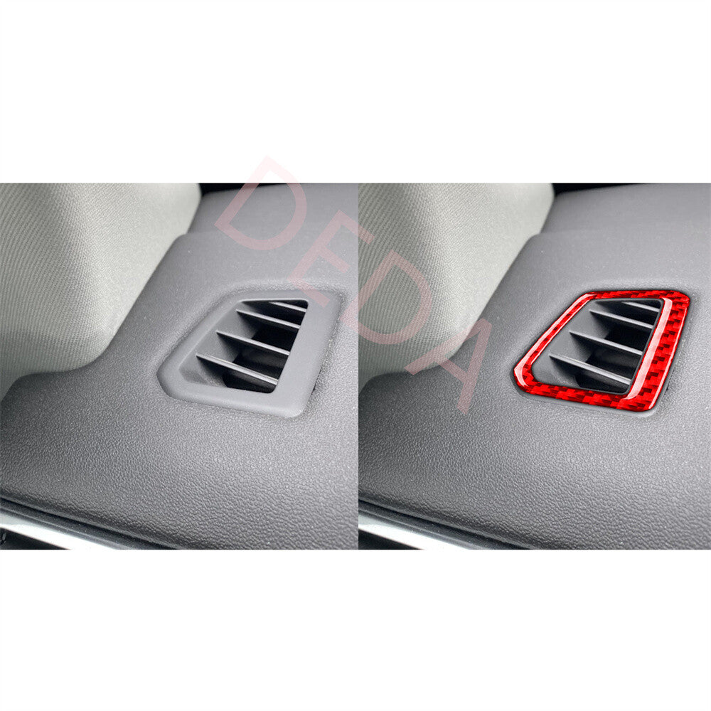 Red Carbon Dashboard Air Vent Outlet Trim for Land Rover Discovery Sport 2015-19