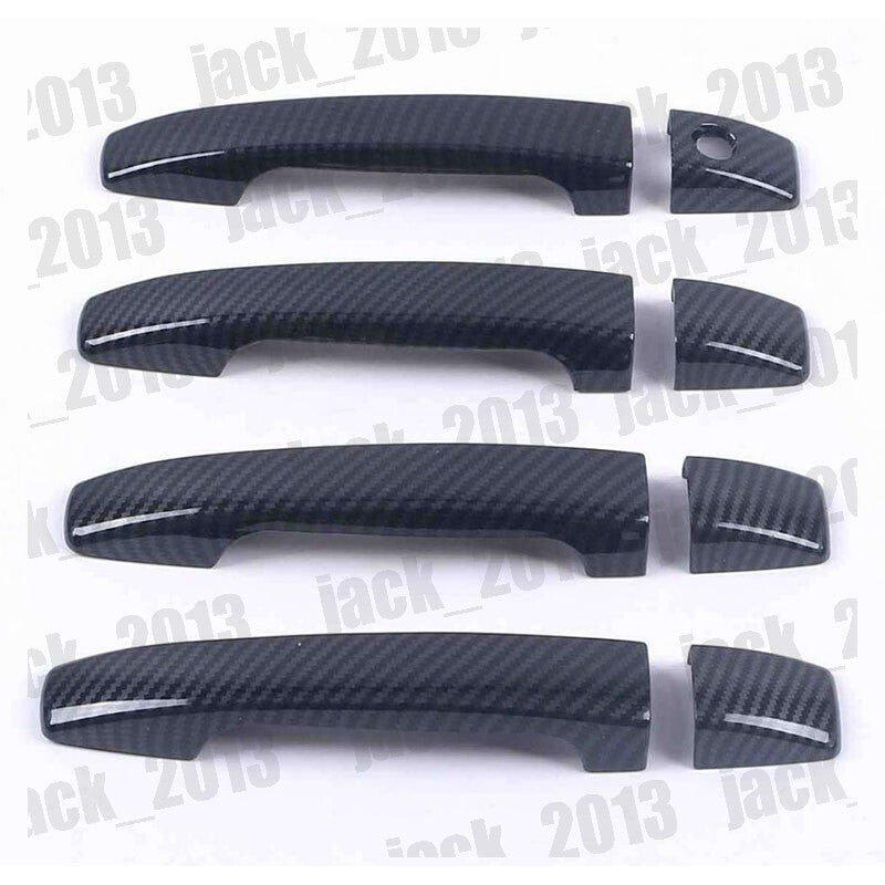 For 2008-2012 for Subaru Forester Carbon Fibre Car Side Door Handle Cover Trim 8x